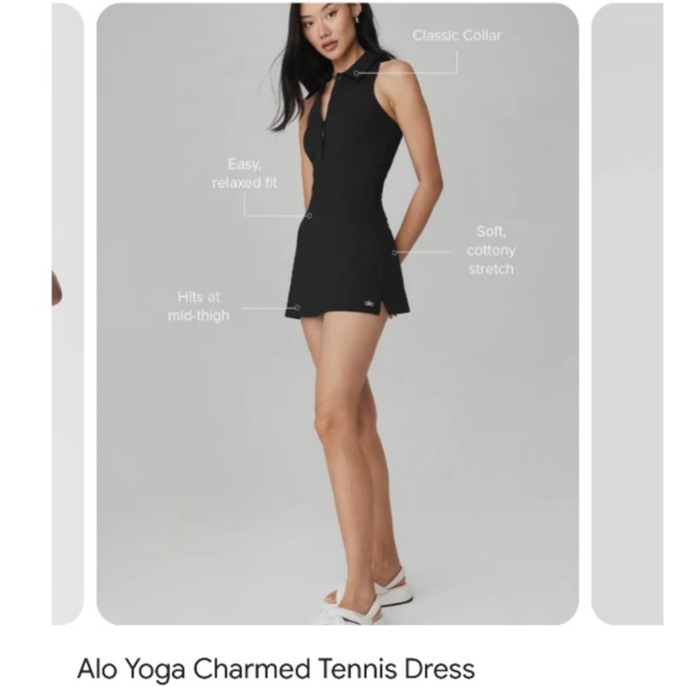 Alo yoga charmed tennis dress in xs